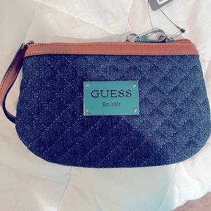 Guess Denim Blue Wristlet